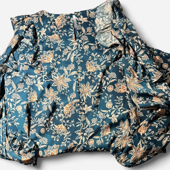 Greylin‎ Multi-Color Floral Long Sleeve Floral Midi Dress , Size Medium - Picture 3 of 5